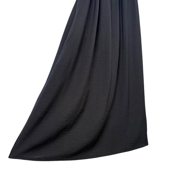 GibsonLook Summer Nights Ruffle Maxi Dress in Black Sleeveless w/ Pockets, XS - Picture 6 of 13